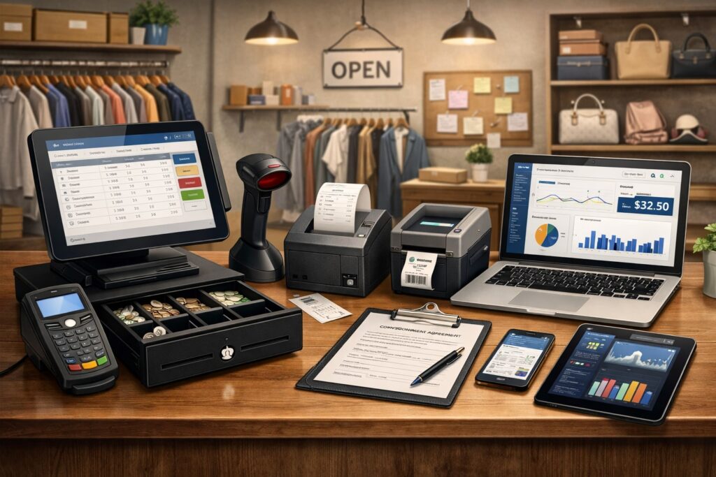 Core components of a consignment POS system