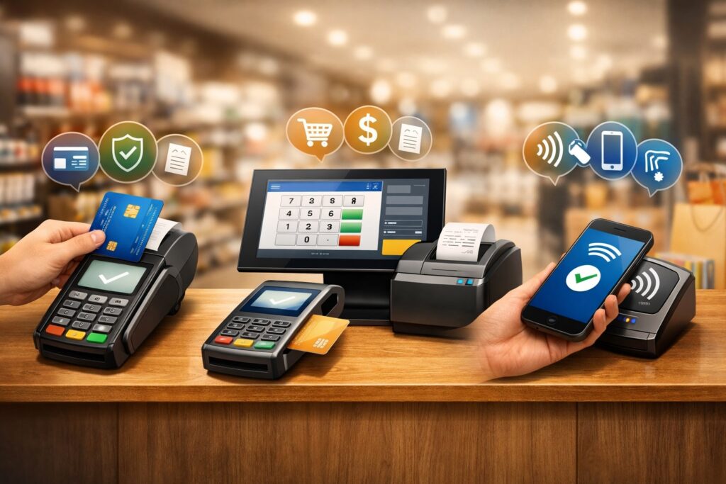 In-store card processing: terminals, countertop systems, and tap-to-pay