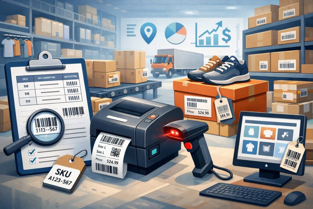 SKU Strategy, Barcoding, and Labeling Built for High-Volume Resale Inventory