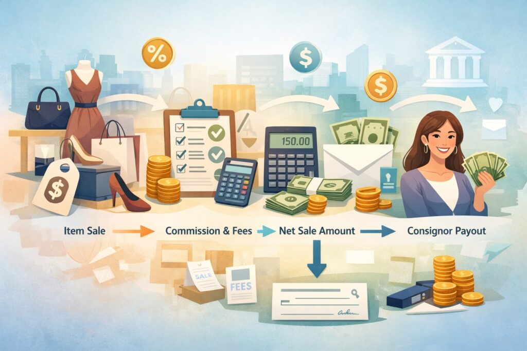 The Core Math: From Item Sale to Consignor Payout