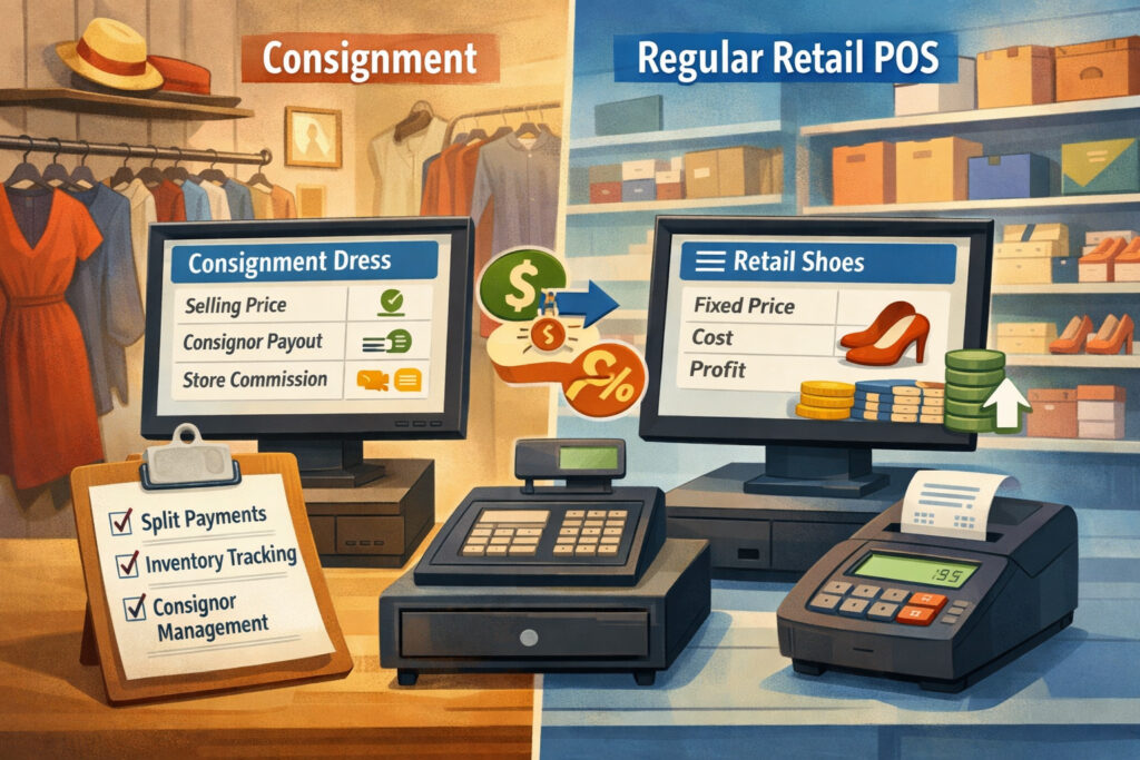 Why Consignment POS Pricing Is Different From Regular Retail POS