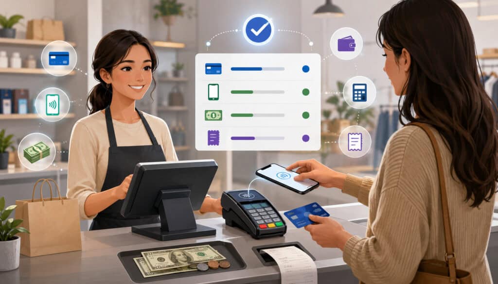 Split payments at a retail checkout counter