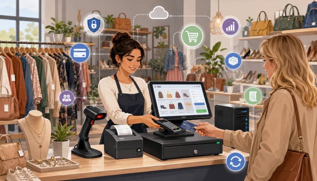 On-premise consignment POS processing a card payment